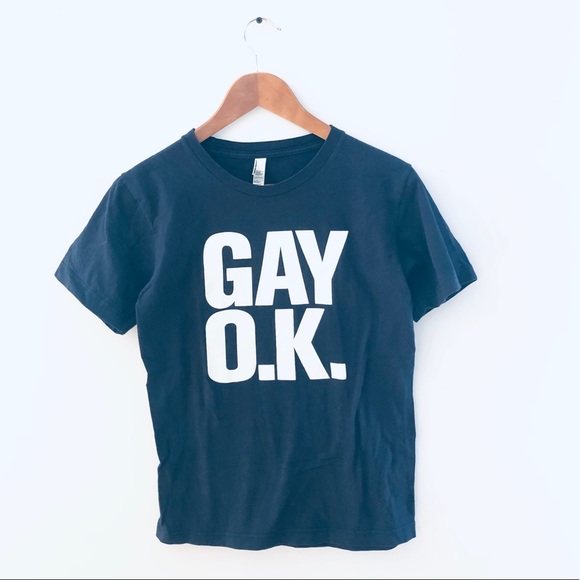 American Apparel Graphic T-shirt ‘Gay OK’ Size S